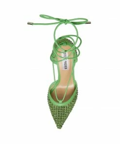 SteveMadden VANITY GREEN Rhinestones