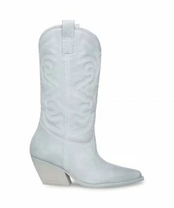 SteveMadden WOMEN’S SHOES WEST BABY BLUE LEATHER