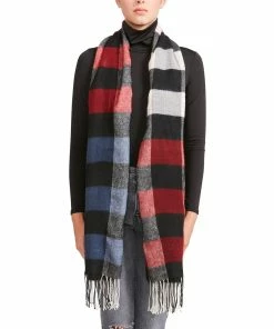 SteveMadden BUFFALO PLAID SCARF BERRY ACCESSORIES