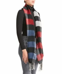 SteveMadden BUFFALO PLAID SCARF BERRY ACCESSORIES