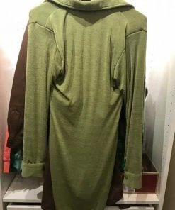 Recurate LONG SLEEVE BUTTON UP DRESS LIME - SM REBOOTED