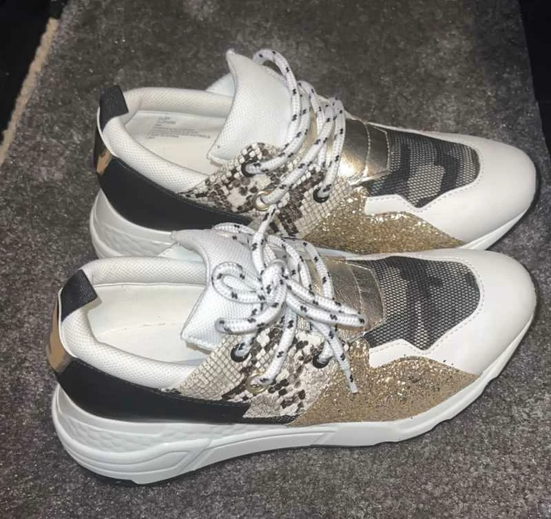 Recurate RESALE CLIFF WHITE/GOLD LEATHER - SM REBOOTED