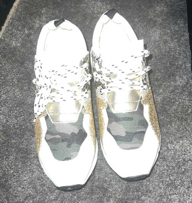 Recurate RESALE CLIFF WHITE/GOLD LEATHER - SM REBOOTED