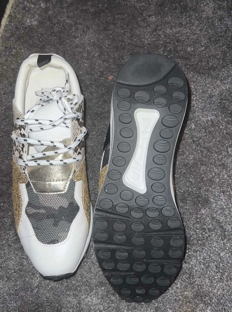 Recurate RESALE CLIFF WHITE/GOLD LEATHER - SM REBOOTED