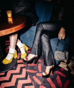 STEVEMADDEN MINGLE YELLOW PLAID WOMEN’S SHOES