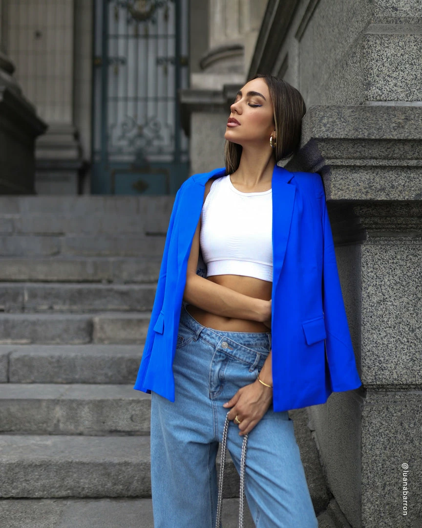 SteveMadden NEON BLUE BLAZER