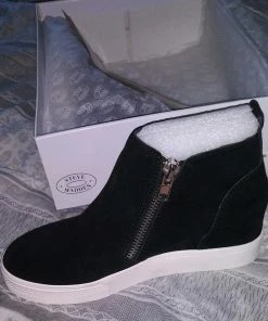 Recurate RESALE WEDGIE BLACK SUEDE - SM REBOOTED